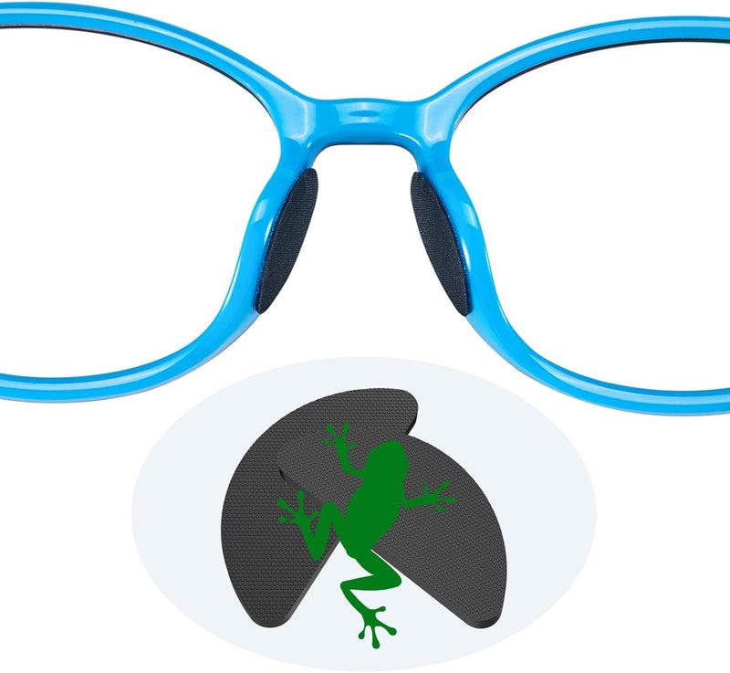 fusanwin 0.6mm Ultra-Thin Anti-Slip Eyeglass Nose Pads, Thousands of Frog-Inspired Microstructured Fibers, Soft Adhesive Silicone Nose Pads, Glasses Nose Pad for Glasses, Sunglasses (5 Pairs Black) - Image 1
